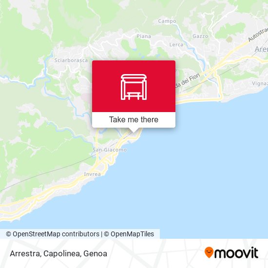 Arrestra, Capolinea map