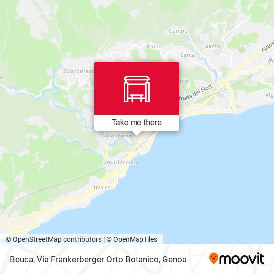 Beuca, Via Frankerberger Orto Botanico map