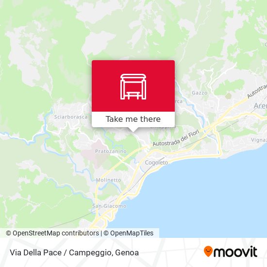 Via Della Pace / Campeggio map