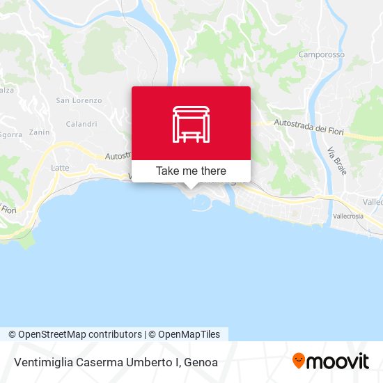 Ventimiglia Caserma Umberto I map