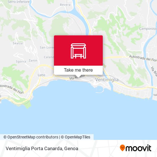 Ventimiglia Porta Canarda map