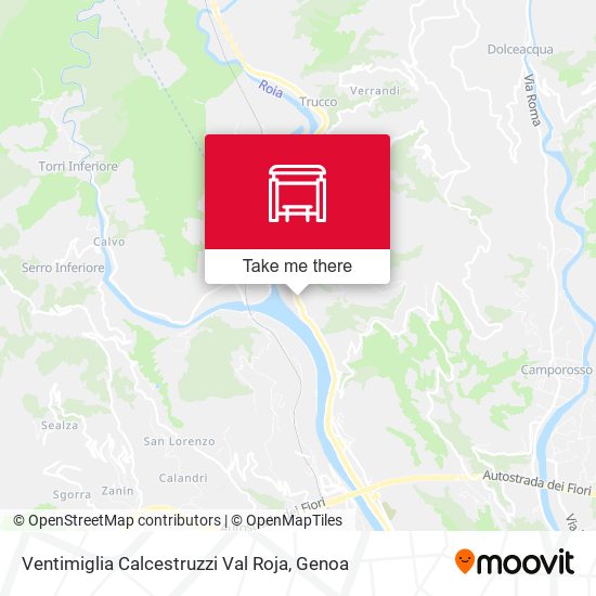 Ventimiglia Calcestruzzi Val Roja map