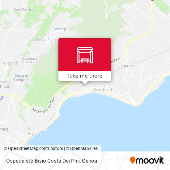 Ospedaletti Bivio Costa Dei Pini map