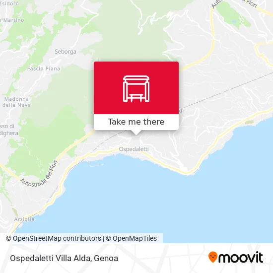 Ospedaletti Villa Alda map