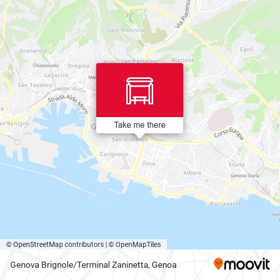 Genova Brignole / Terminal Zaninetta map