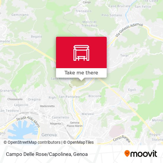 Campo Delle Rose/Capolinea map