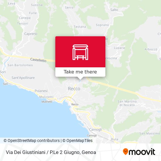 Via Dei Giustiniani / P.Le 2 Giugno map