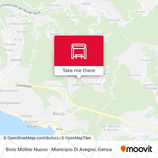 Bivio Molino Nuovo - Municipio Di Avegno map