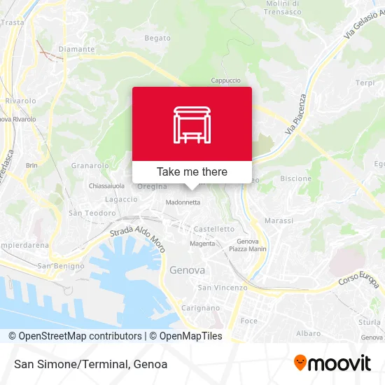 San Simone/Terminal map