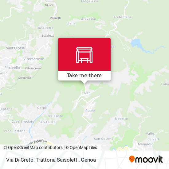 Via Di Creto, Trattoria Saisoletti map