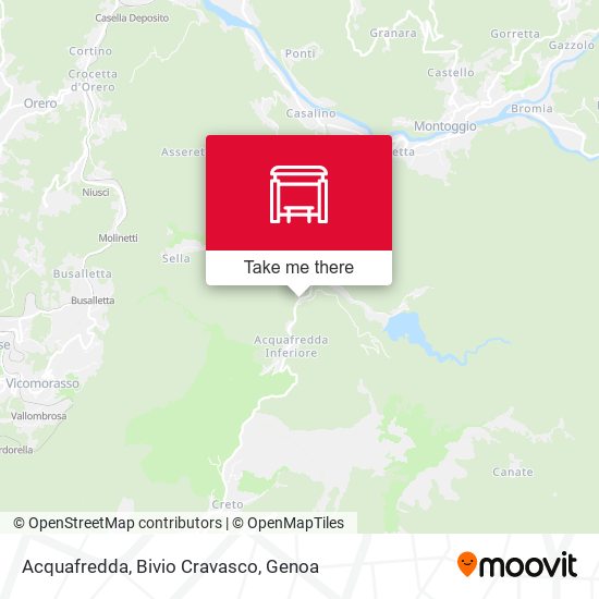 Acquafredda, Bivio Cravasco map