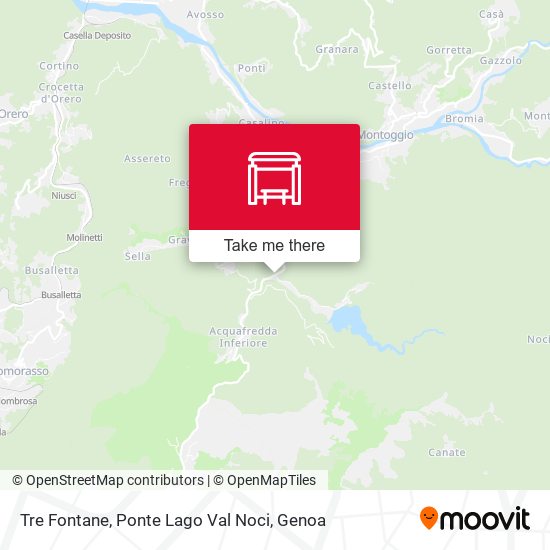 Tre Fontane, Ponte Lago Val Noci map