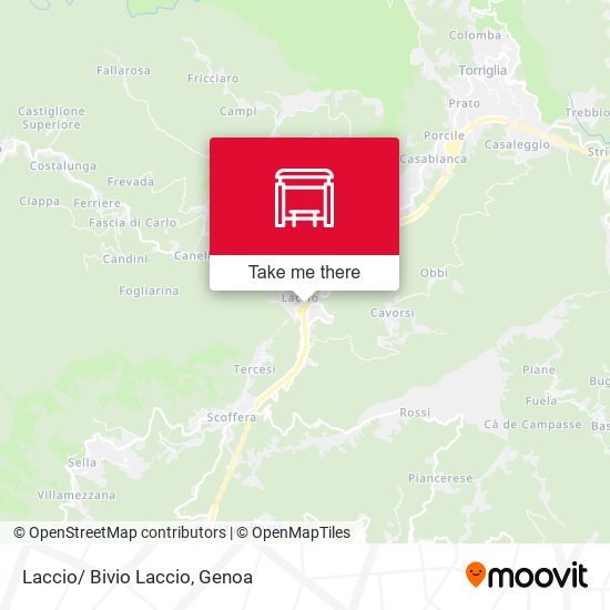 Laccio/ Bivio Laccio map