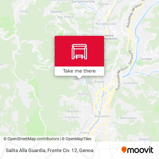 Salita Alla Guardia, Fronte Civ. 12 map