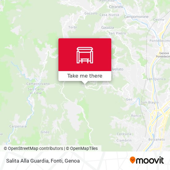 Salita Alla Guardia, Fonti map