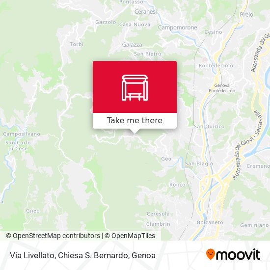 Via Livellato, Chiesa S. Bernardo map