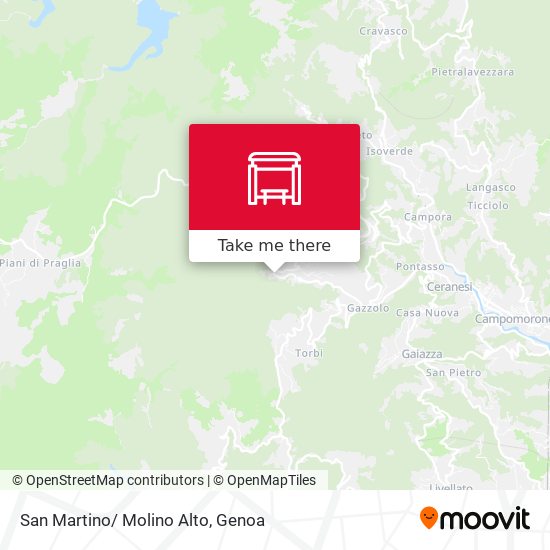 San Martino/ Molino Alto map