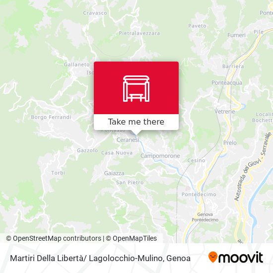 Martiri Della Libertà/ Lagolocchio-Mulino map