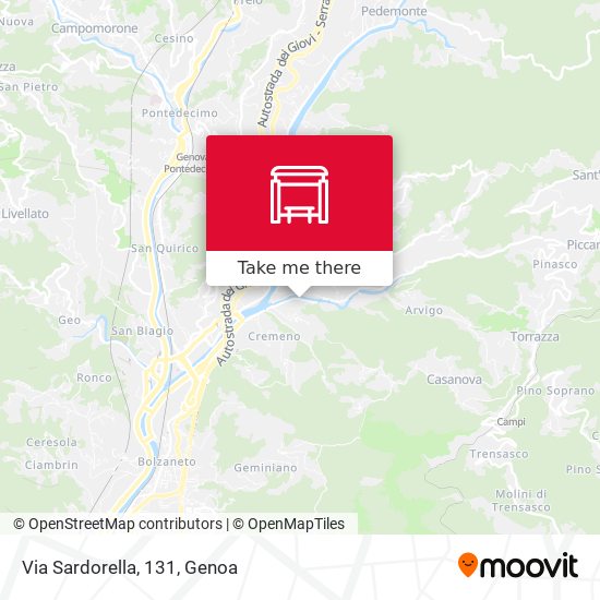 Via Sardorella, 131 map