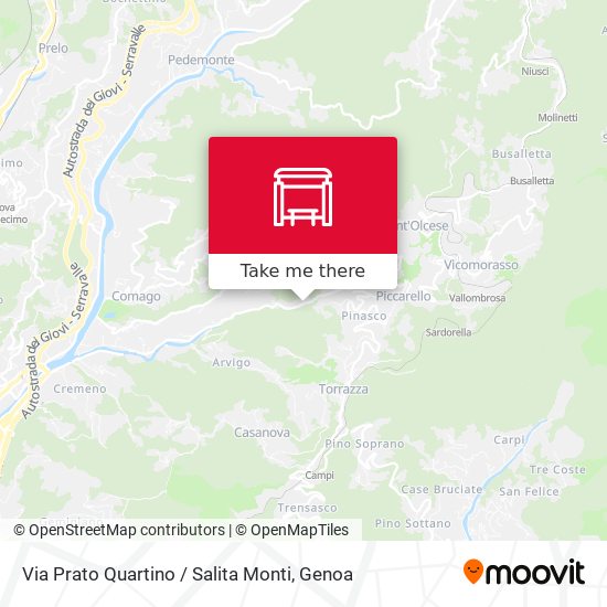 Via Prato Quartino / Salita Monti map