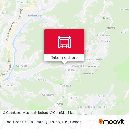 Loc. Crosa / Via Prato Quartino, 109 map