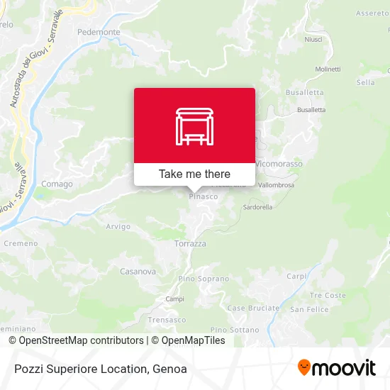 Pozzi Superiore Location map