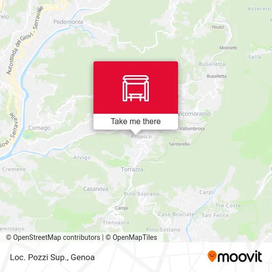 Pozzi Superiore Location map