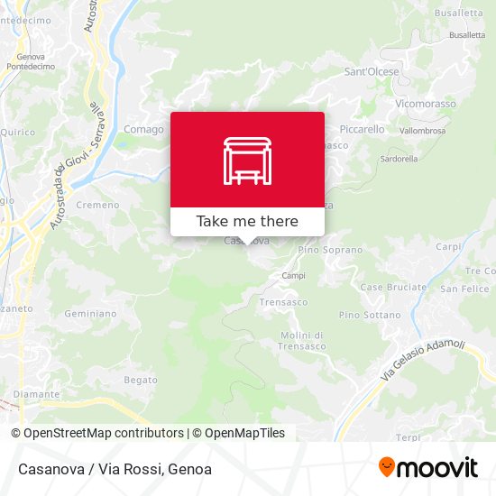 Casanova / Via Rossi map