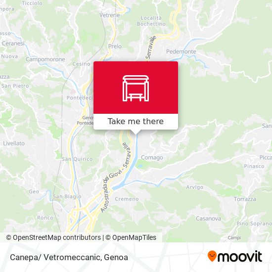 Canepa/ Vetromeccanic map