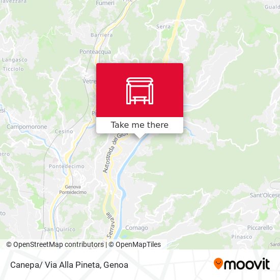 Canepa/ Via Alla Pineta map