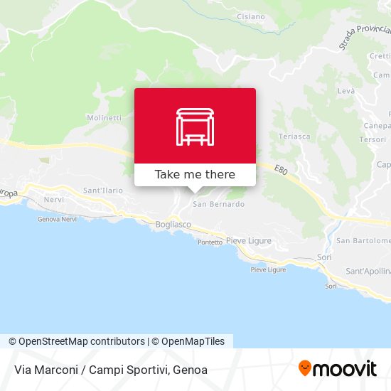 Via Marconi / Campi Sportivi map
