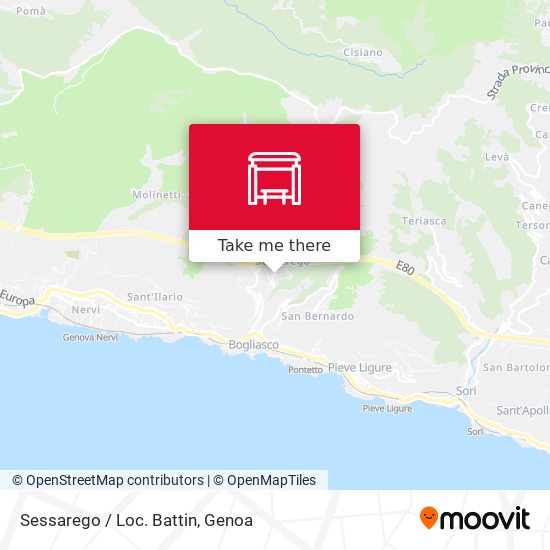 Sessarego / Loc. Battin map