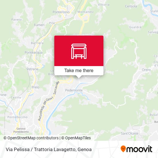 Via Pelissa / Trattoria Lavagetto map