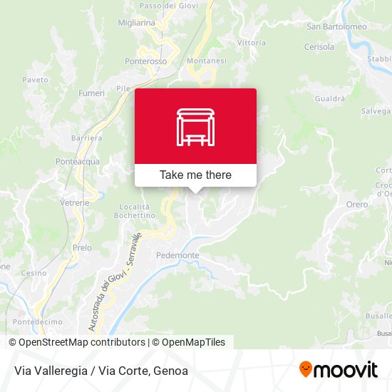 Via Valleregia / Via Corte map