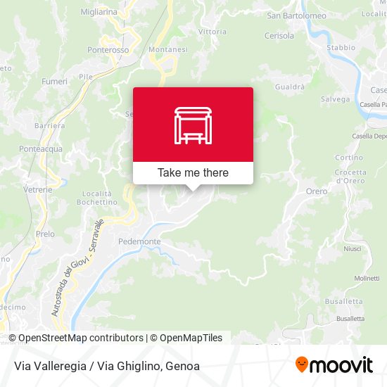 Via Valleregia / Via Ghiglino map
