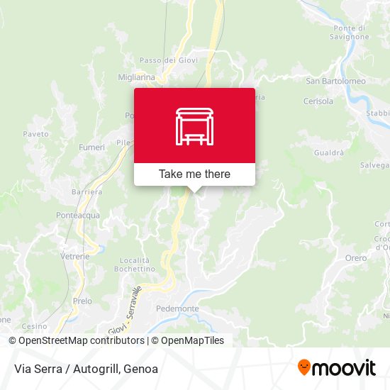 Via Serra / Autogrill map