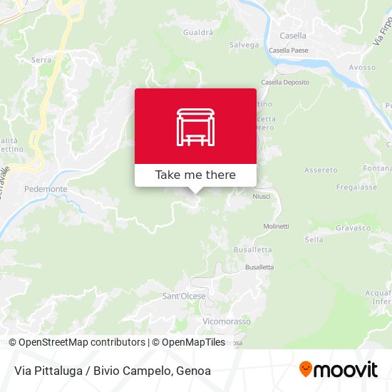 Via Pittaluga / Bivio Campelo map