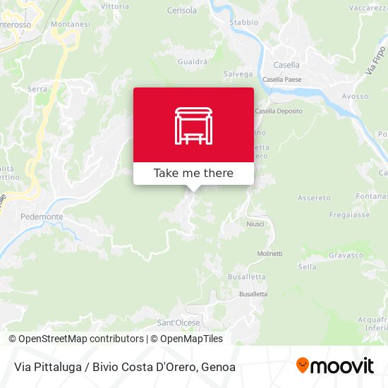 Via Pittaluga / Bivio Costa D'Orero map