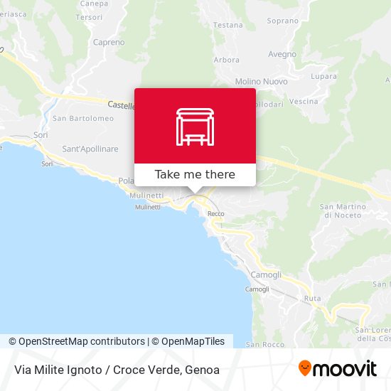 Via Milite Ignoto / Croce Verde map