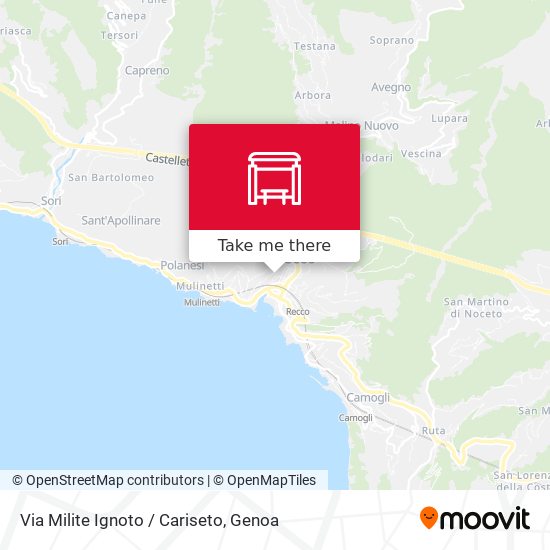 Via Milite Ignoto / Cariseto map