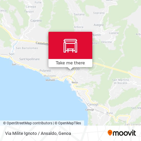 Via Milite Ignoto / Ansaldo map