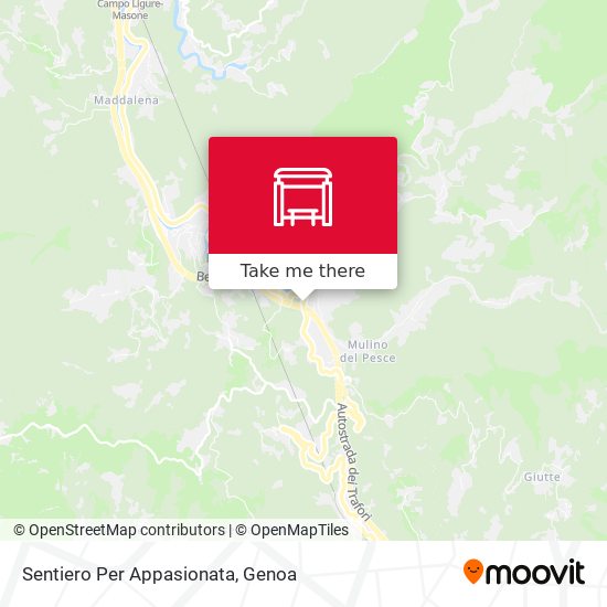 Sentiero Per Appasionata map