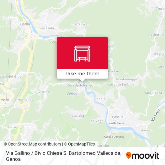 Via Gallino / Bivio Chiesa S. Bartolomeo Vallecalda map