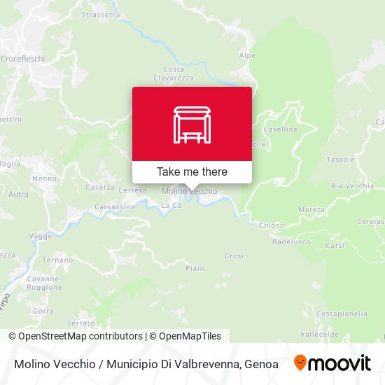 Molino Vecchio / Municipio Di Valbrevenna map