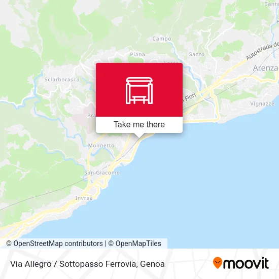 Via Allegro / Sottopasso Ferrovia map