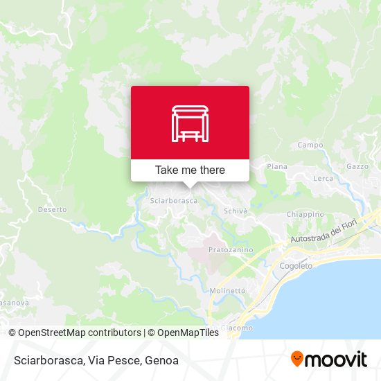 Sciarborasca, Via Pesce map