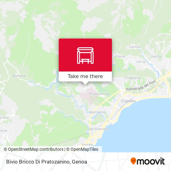 Bivio Bricco Di Pratozanino map
