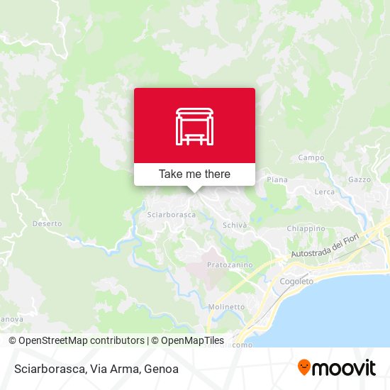 Sciarborasca, Via Arma map