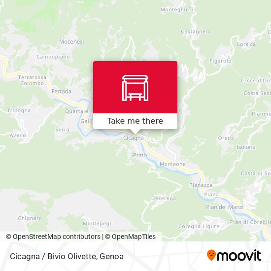 Cicagna / Bivio Olivette map