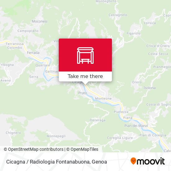 Cicagna / Radiologia Fontanabuona map